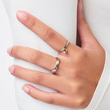 Leia Two Tone Heart Ring