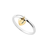 Leia Two Tone Heart Ring