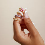 Emily Ring in Silver & Clear